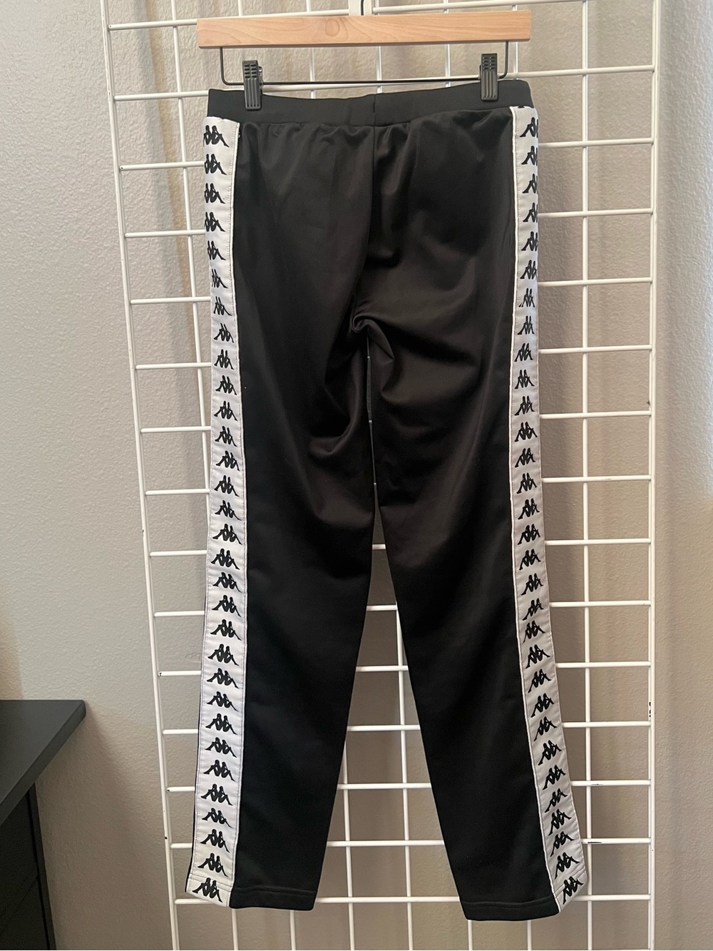 Kappa Womens Logo Track Pants Black White - Picture 5 of 10